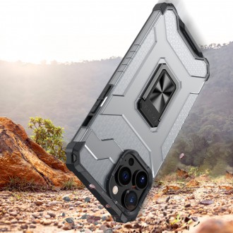 Crystal Ring Case Kickstand Tough Rugged Cover for iPhone 12 Pro Max black