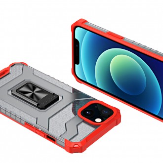 Crystal Ring Case Kickstand Tough Rugged Cover for iPhone 13 mini red