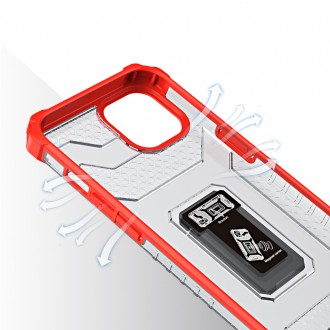 Crystal Ring Case Kickstand Tough Rugged Cover for iPhone 13 red