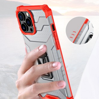 Crystal Ring Case Kickstand Tough Rugged Cover for iPhone 13 Pro red