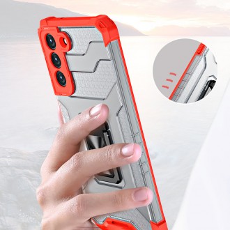 Crystal Ring Case Kickstand Tough Rugged Cover for Samsung Galaxy S21 5G red