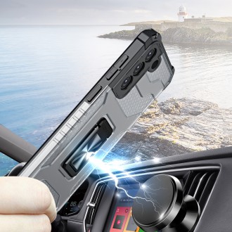 Crystal Ring Case Kickstand Tough Rugged Cover for Samsung Galaxy S21+ 5G (S21 Plus 5G) black