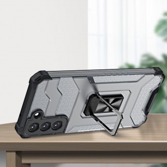 Crystal Ring Case Kickstand Tough Rugged Cover for Samsung Galaxy S21+ 5G (S21 Plus 5G) red