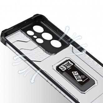 Crystal Ring Case Kickstand Tough Rugged Cover for Samsung Galaxy S21 Ultra 5G black