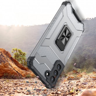 Crystal Ring Case Kickstand Tough Rugged Cover for Samsung Galaxy S21 FE black