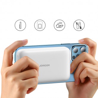 Dodávka energie Joyroom Power Bank 10000mAh 20W Rychlé nabíjení Magnetická Qi 15W bezdrátová nabíječka pro iPhone Kompatibilní s MagSafe Black (JR-W02