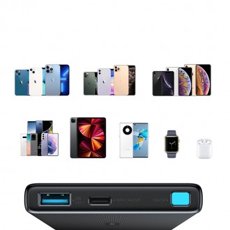 Joyroom Power Bank 10000mAh 22.5W Power Delivery Quick Charge 15W Magnetic Wireless Charger Qi for iPhone MagSafe Compatible Black (JR-W010)