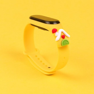 Strap Xmas Wristband for Xiaomi Mi Band 4 / Mi Band 3 Christmas Silicone Strap Bracelet Yellow (house)