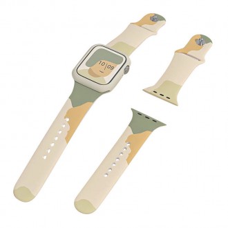 Strap Moro Band For Apple Watch Ultra / 8/7/6 / SE / 5/4/3/2 (49mm / 45mm / 44mm / 42mm) Silicone Strap Watch Bracelet Pattern 6