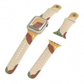 Strap Moro Band For Apple Watch / SE / 5/4/3/2 (41mm / 40mm / 38mm) Silicone Strap Watch Bracelet Pattern 1