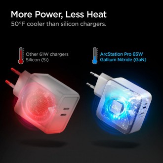 SÍŤOVÁ NABÍJEČKA Spigen PE2007EU POWERARC 2-PORTOVÁ PD60W/QC3.0 BÍLÁ