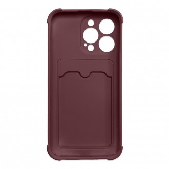 Card Armor Case Pouch Cover for iPhone 13 Mini Card Wallet Silicone Air Bag Armor Case Raspberry