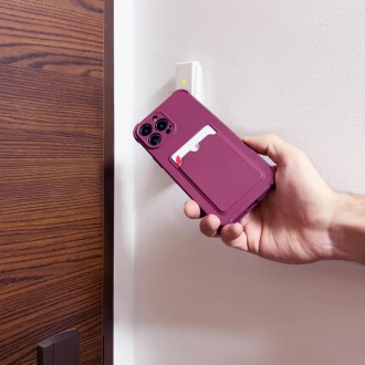 Card Armor Case Pouch Cover for iPhone 13 Card Wallet Silicone Air Bag Armor Case Orange