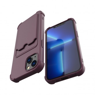 Card Armor Case Pouch Cover for Xiaomi Redmi 10X 4G / Xiaomi Redmi Note 9 Card Wallet Silicone Armor Cover Air Bag Pink