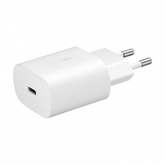 Samsung travel wall charger 25W USB Type C + USB Cable Type C 1M white (EP-TA800XWEGWW)