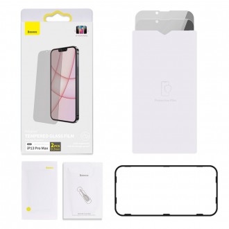 Tvrzené sklo Baseus 0,3 mm Anti Spy Glass pro iPhone 13 Pro Max Privacy Filter (SGBL020802) (vhodné pro pouzdro)