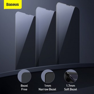 Tvrzené sklo Baseus 0,3 mm Anti Spy Glass pro iPhone 13 Pro Max Privacy Filter (SGBL020802) (vhodné pro pouzdro)