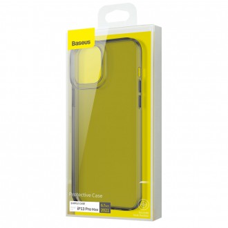 Baseus Simple Series Case průhledný gelový kryt pro iPhone 13 Pro Max černý (ARAJ000501)