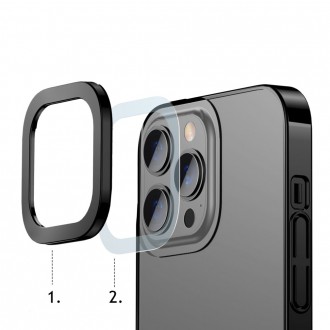 Baseus Glitter Case průhledný kryt iPhone 13 Pro Max černý (ARMC000201)