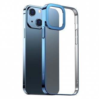 Baseus Glitter Case průhledný kryt pro iPhone 13 modrý (ARMC000603)
