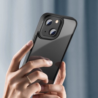 Baseus Crystal Phone Case hard case for iPhone 13 with TPU frame black (ARJT000001)