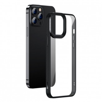 Baseus Crystal Phone Case Armor Case pro iPhone 13 Pro s gelovým rámem černý (ARJT000101)