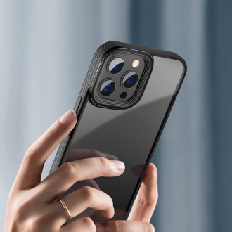 Baseus Crystal Phone Case Armor Case pro iPhone 13 Pro s gelovým rámem černý (ARJT000101)