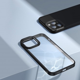 Baseus Crystal Phone Case Armor Case pro iPhone 13 Pro s gelovým rámem černý (ARJT000101)