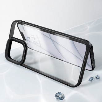 Baseus Crystal Phone Case Armor Case pro iPhone 13 Pro Max s gelovým rámem černý (ARJT000201)