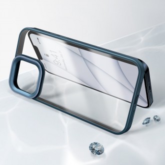 Baseus Crystal Phone Case Armor Case pro iPhone 13 Pro s gelovým rámem modrý (ARJT000703)