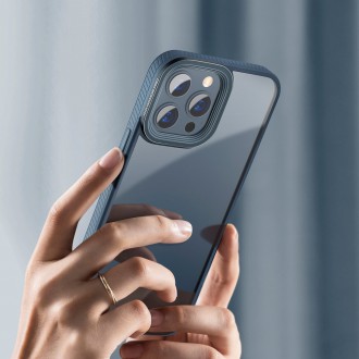 Baseus Crystal Phone Case Armor Case pro iPhone 13 Pro s gelovým rámem modrý (ARJT000703)