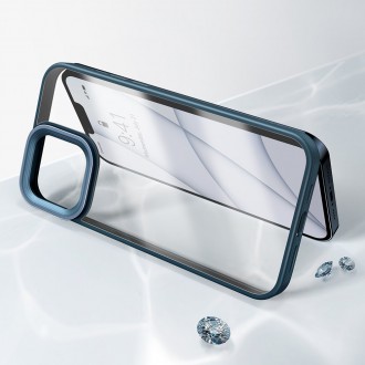 Baseus Crystal Phone Case Armor Case pro iPhone 13 Pro Max s gelovým rámem modrý (ARJT000803)