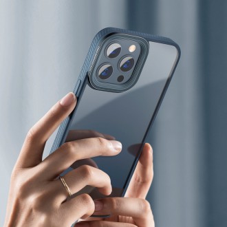 Baseus Crystal Phone Case Armor Case pro iPhone 13 Pro Max s gelovým rámem modrý (ARJT000803)