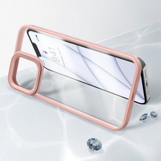 Baseus Crystal Phone Case Armor Case pro iPhone 13 Pro s gelovým rámečkem růžové (ARJT001004)