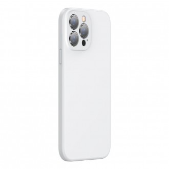 Baseus Tekuté gelové pouzdro silikonový kryt pro iPhone 13 Pro Max bílý (ARYT000502)