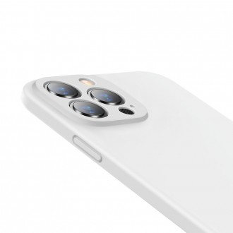 Baseus Tekuté gelové pouzdro silikonový kryt pro iPhone 13 Pro Max bílý (ARYT000502)