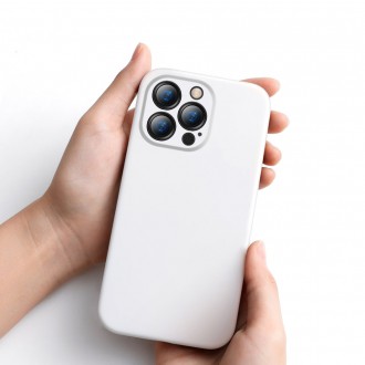 Baseus Tekuté gelové pouzdro silikonový kryt pro iPhone 13 Pro Max bílý (ARYT000502)