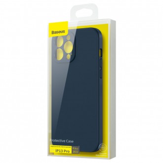Baseus Liquid Gel Case silikonový kryt pro iPhone 13 Pro modrý (ARYT000703)
