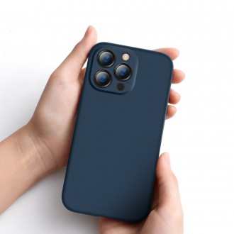 Baseus Liquid Gel Case silikonový kryt pro iPhone 13 Pro modrý (ARYT000703)