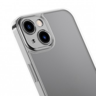 Kryt Baseus Matné skleněné pouzdro pro iPhone 13 Hard Case s průhledným gelovým rámem (ARWS000002)