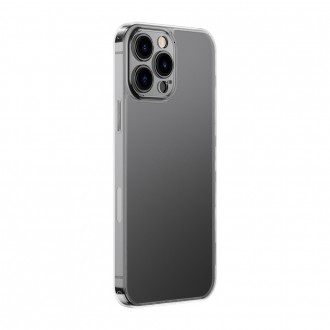 Ochranný kryt Baseus Frosted Glass Case pro iPhone 13 Pro Hard Case s průhledným gelovým rámem (ARWS000102)