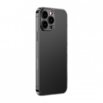 Ochranný kryt Baseus Frosted Glass Case pro iPhone 13 Pro Hard Cover s gelovým rámečkem černý (ARWS000401)