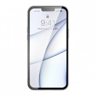 Ochranný kryt Baseus Frosted Glass Case pro iPhone 13 Pro Hard Cover s gelovým rámečkem černý (ARWS000401)