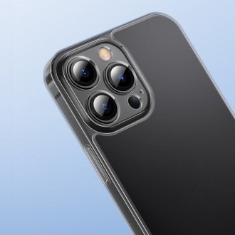 Ochranný kryt Baseus Frosted Glass Case pro iPhone 13 Pro Hard Cover s gelovým rámečkem černý (ARWS000401)