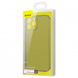 Ochranný kryt Baseus Frosted Glass Case pro iPhone 13 Pro Max Hard Cover s gelovým rámem černý (ARWS000501)