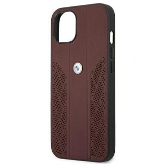 Etui BMW BMHCP13SRSPPR iPhone 13 mini 5,4" czerwony/red hardcase Leather Curve Perforate