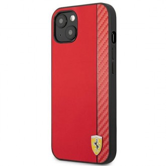 Ferrari FESAXHCP13MRE iPhone 13 6,1&quot; červený/červený pevný obal On Track Carbon Stripe