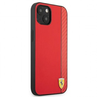 Ferrari FESAXHCP13MRE iPhone 13 6,1&quot; červený/červený pevný obal On Track Carbon Stripe