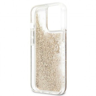Guess GUHCP13LLG4GGO iPhone 13 Pro / 13 6,1&quot; zlatý/zlatý pevný obal 4G Big Liquid Glitter