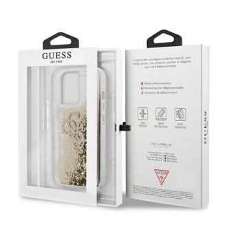 Guess GUHCP13LLG4GGO iPhone 13 Pro / 13 6,1&quot; zlatý/zlatý pevný obal 4G Big Liquid Glitter